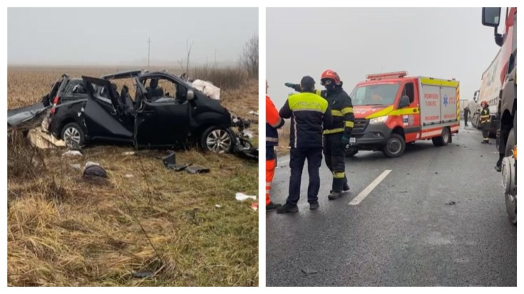 Accident serioasă în Timiș: Șase vieți pierdute și două persoane internate în spital
