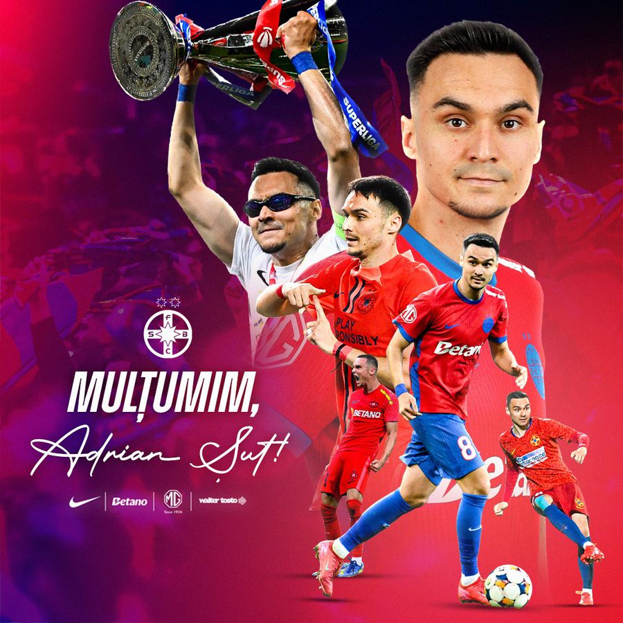 FCSB a declarat finalizarea parteneriatului cu Adrian Șut