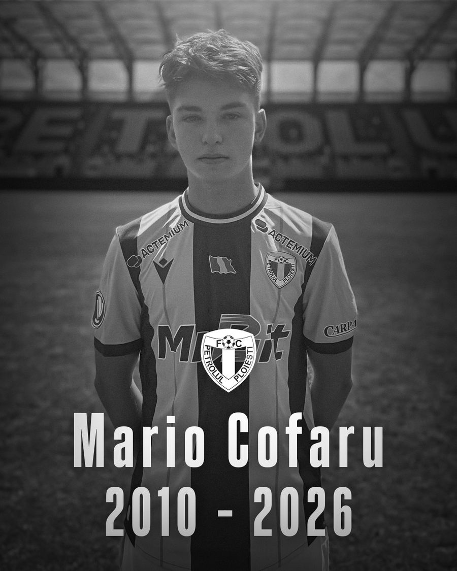 Tragedie în fotbalul românesc! Formația din Superligă comunică decesul fotbalistului de 16 ani