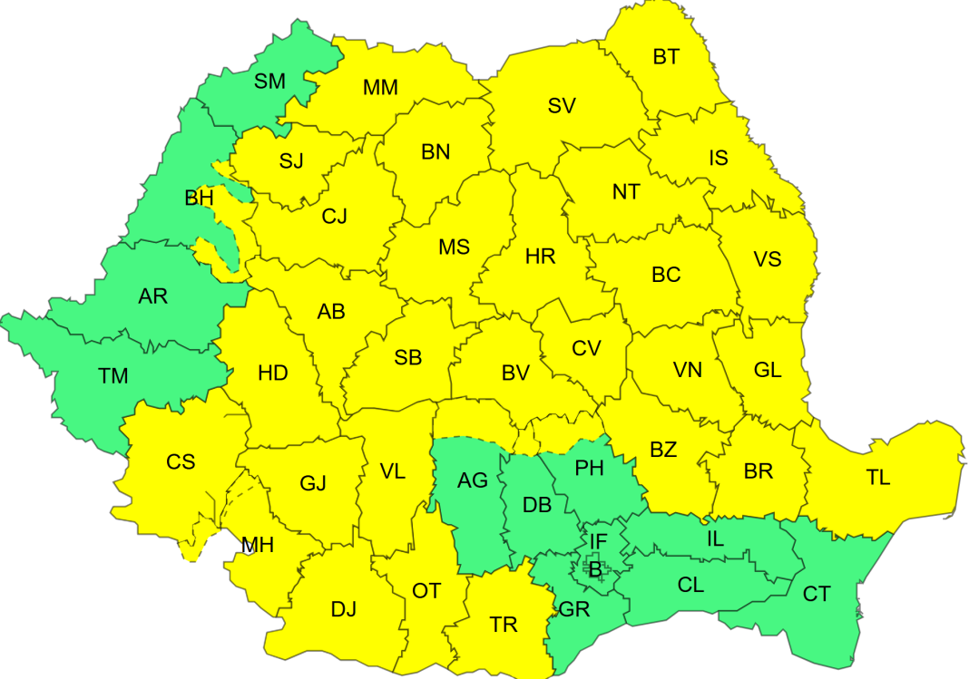Vremea se va răci considerabil până la finalul săptămânii. ANM a publicat alerte cu cod portocaliu de viscol și galben de vânt.