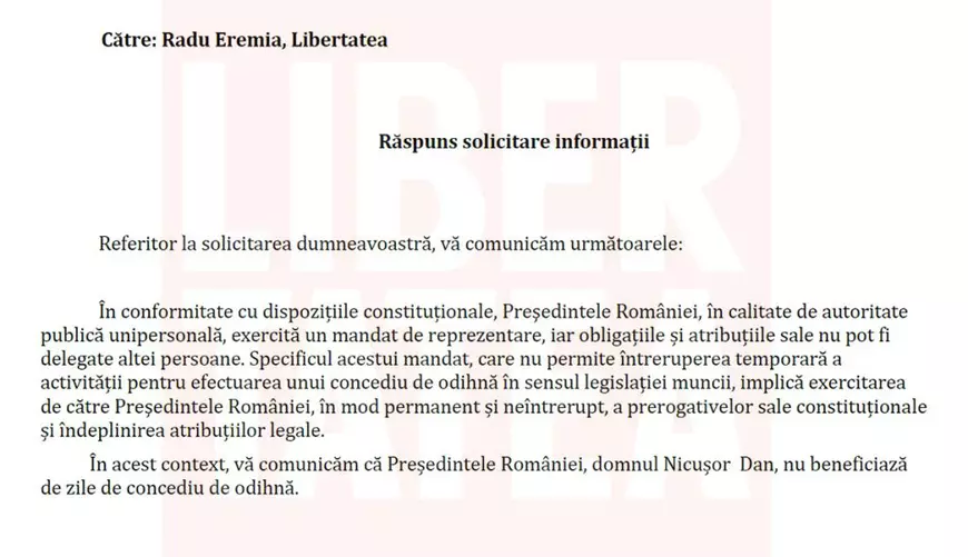 Nicușor Dan, fără zile de liber de la momentul asumării mandatului. Precizările administrației prezidențiale. Nicușor Dan, fără zile de liber de la momentul asumării mandatului. Precizările administrației prezidențiale.